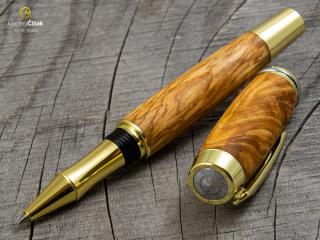 Dřevěné kuličkové pero Superior Ash Tree - Burly gold č.2452