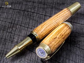 Dřevěné kuličkové pero Superior Ash Tree - Burly gold č.2791