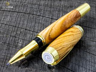 Dřevěné kuličkové pero Superior Ash Tree - Burly gold č.2890