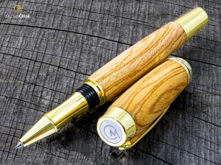 Dřevěné kuličkové pero Superior Ash Tree - Burly gold č.2904