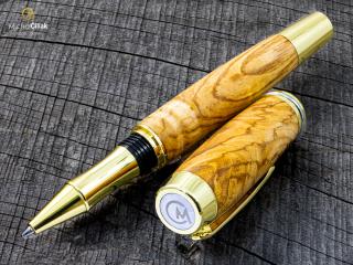 Dřevěné kuličkové pero Superior Ash Tree - Burly gold č.2931