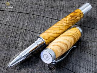 Dřevěné kuličkové pero Superior Ash Tree - Elegant chrome č.2944