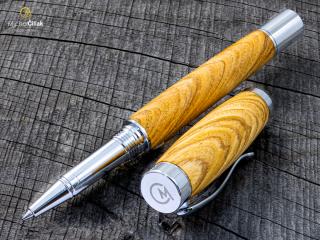 Dřevěné kuličkové pero Superior Ash Tree - Elegant chrome č.2950