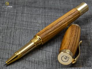 Dřevěné kuličkové pero Superior Ash Tree - Elegant gold č.2524