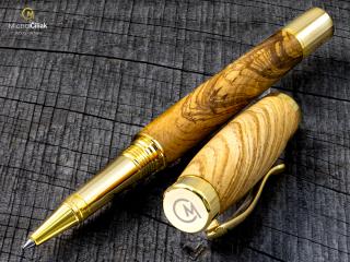 Dřevěné kuličkové pero Superior Ash Tree - Elegant gold č.2857