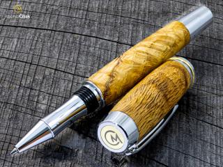 Dřevěné kuličkové pero Superior Oak - Burly chrome č.2907