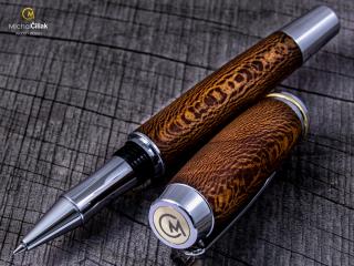 Dřevěné kuličkové pero Superior Platan - Burly chrome č.2776
