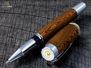 Dřevěné kuličkové pero Superior Platan - Burly chrome č.2866