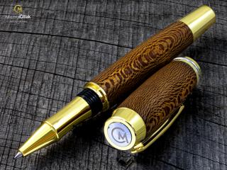 Dřevěné kuličkové pero Superior Platan - Burly gold č.2868