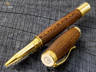 Dřevěné kuličkové pero Superior Platan - Elegant gold č.2912