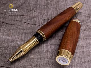 Dřevěné kuličkové pero Superior Plum Tree - Burly chrome č.2589