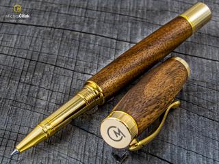 Dřevěné kuličkové pero Superior Royal Walnut - Elegant gold č.2700