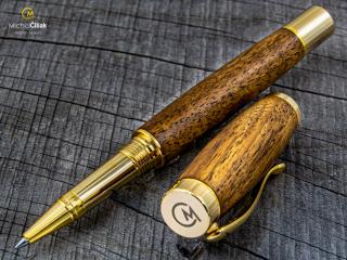 Dřevěné kuličkové pero Superior Royal Walnut - Elegant gold č.2702
