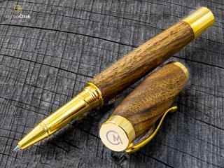 Dřevěné kuličkové pero Superior Royal Walnut - Elegant gold č.2899