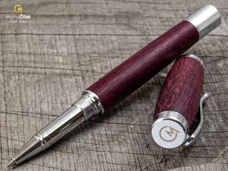 Dřevěné kuličkové pero Superior Superior Purpleheart - Elegant chrome č.463