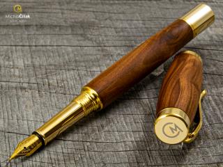 Dřevěné plnící pero Superior Apple Tree - Elegant gold č.2355