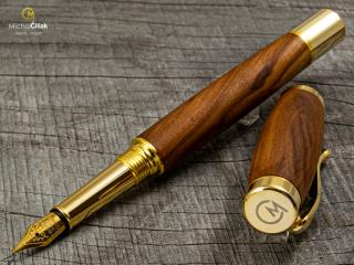 Dřevěné plnící pero Superior Apple Tree - Elegant gold č.2375