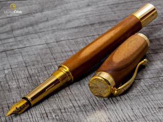Dřevěné plnící pero Superior Apple White & Core - Elegant gold č.2235