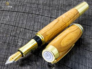 Dřevěné plnící pero Superior Ash Tree - Burly gold č.2906