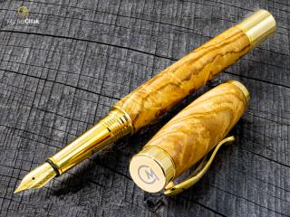 Dřevěné plnící pero Superior Ash Tree - Elegant gold č.2949