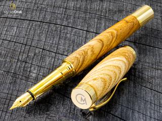 Dřevěné plnící pero Superior Ash Tree - Elegant gold č.2951