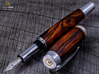 Dřevěné plnící pero Superior Desert Ironwood - Burly chrome č.2782