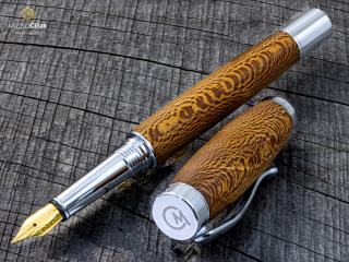 Dřevěné plnící pero Superior Platan - Elegant chrome č.2911