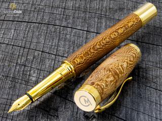 Dřevěné plnící pero Superior Platan - Elegant gold č.2909