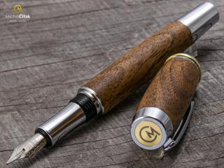 Dřevěné plnící pero Superior Royal Walnut - Burly chrome č.2258