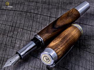 Dřevěné plnící pero Superior Royal Walnut - Burly chrome č.2765