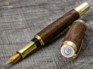 Dřevěné plnící pero Superior Royal Walnut - Burly gold č.2271