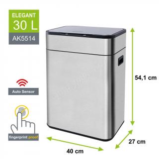 Koš na odpadky bezdotykový Helpmation ELEGANT 30 l