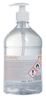 MPD MANOX na dezinfekci rukou  0,5l dávkovač, MANOX0,5PETD