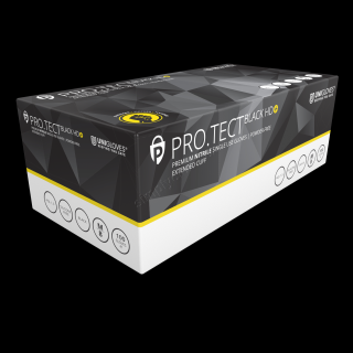 Rukavice jednorázové XL extra pevné NITRILOVÉ Unigloves PRO.TECT Black HD+ 100ks