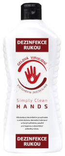 Simply Clean Hands, gelová dezinfekce rukou 0,5l lahev X