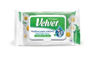 Toaletní papír Velvet Camomile vlhčený 42ks v balení