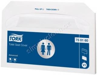 TORK Advanced podložky papírové na WC, 1vr., celuloza bílá, 250ks /bal, 750160