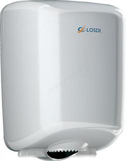 Zásobník papírových ručníků v roli LOSDI MAXI plast bílý  CP-0521-B-L