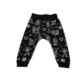 Bavlněný úplet MICKEY MOUSE černý MaMi vzor