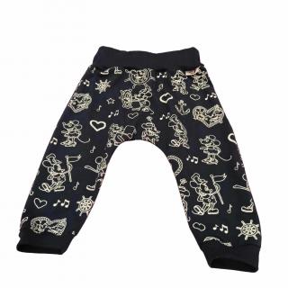 Bavlněný úplet MICKEY MOUSE tm. modrý  MaMi vzor