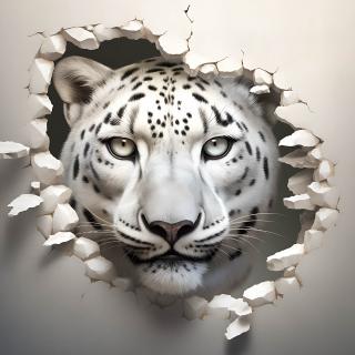 Koženkový panel  20x20cm leopard ve zdi