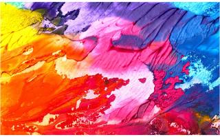Koženkový panel  28x17cm barevná abstrakce