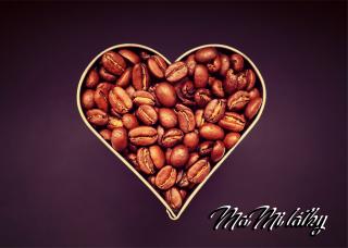 Koženkový panel  28x20cm dobroty - kávové srdce