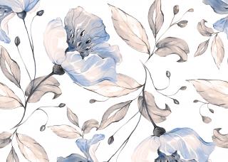 Koženkový panel  28x20cm modrá čajová růže