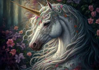Koženkový panel  28x20cm unicorn