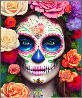 Koženkový panel 28x33cm la muerte