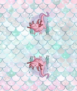Koženkový panel 28x33cm oboustranný axolotl