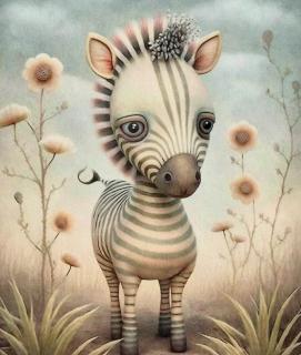 Koženkový panel 28x33cm zebra