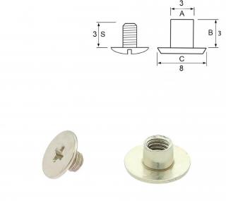 Opaskový šroubek 3mm 2ks