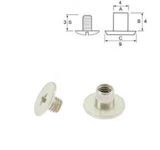 Opaskový šroubek 4mm 10ks